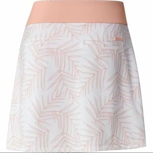 Adidas Ladies Small Long (Tall) White Peach Tennis Golf Skirt Under Shorts.